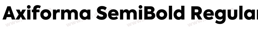 Axiforma SemiBold Regular字体转换